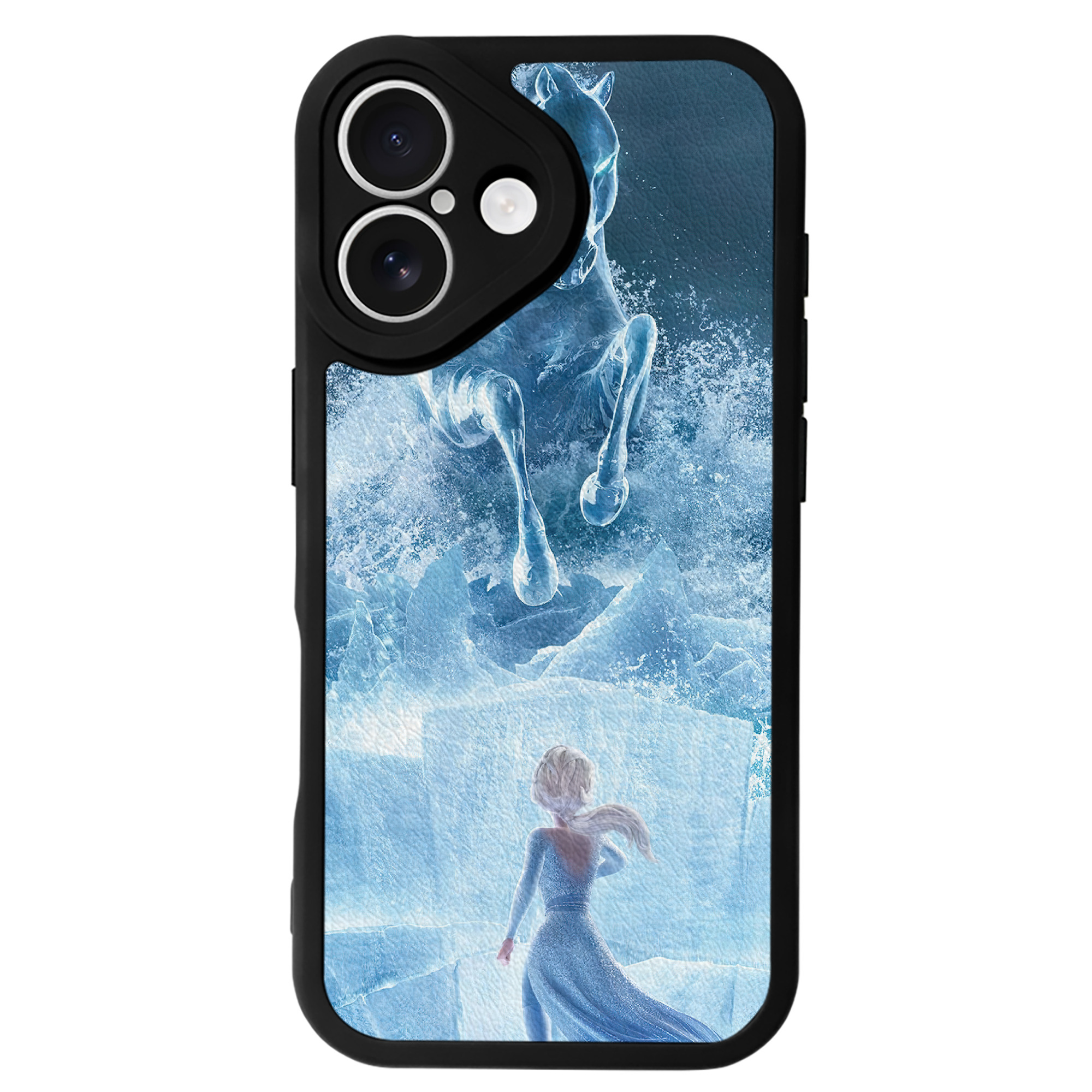 （画像用） アナと雪の女王 アンナ エルサ Frozen Anna Elsa 【iPhone 16シリーズ対応】シリコンスマホケース（レザー調） 材質：シリコン
